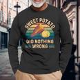 レトロ サツマイモ Did Nothing Wrong ヴィンテージ サツマイモ 長袖Tシャツ 高齢者への贈り物
