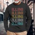 レトロ ヴィンテージ Illini 長袖Tシャツ 高齢者への贈り物