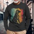 レトロヴィンテージドッグデザインイングリッシュコッカースパニエル 長袖Tシャツ 高齢者への贈り物