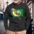 ワシントン州旗 ゴールドフィンチ 鳥 長袖Tシャツ 高齢者への贈り物