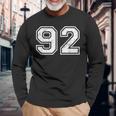 ヴィンテージ スポーツ 数字 92 九十二 長袖Tシャツ 高齢者への贈り物