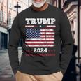 ヴィンテージ ドナルド トランプ 2024 テイク アメリカ バック 長袖tシャツ 長袖Tシャツ 高齢者への贈り物