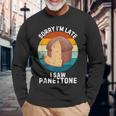 ヴィンテージ パネトーネorry I'm Late Iaw Panettone Food Lover 長袖Tシャツ 高齢者への贈り物