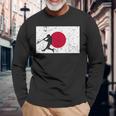 ヴィンテージ 野球 試合 リーグ 日本国旗 代表 選手 長袖Tシャツ 高齢者への贈り物