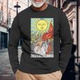 太陽のタロットカード 長袖Tシャツ 高齢者への贈り物