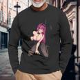 完璧なかわいい日本のアニメとマンガのカワイイバニーガール 長袖Tシャツ 高齢者への贈り物