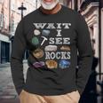待って、Iee Rocks Rockhound Geology Rock Collection 長袖Tシャツ 高齢者への贈り物