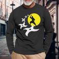 忍者訓練道場tシャツ 黒手裏剣ライトtシャツ 長袖Tシャツ 高齢者への贈り物