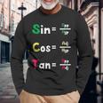 数学教師 三角法oh Cah Toa ジオメトリパロディ 長袖Tシャツ 高齢者への贈り物