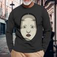 日本の能面 若女や若い女 長袖Tシャツ 高齢者への贈り物