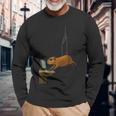 最高にクールなカピバラスパイインハイスト 長袖Tシャツ 高齢者への贈り物