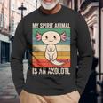 私のスピリットアニマルはウーパールーパーかわいいアホロートルキッズ 長袖Tシャツ 高齢者への贈り物