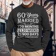 結婚60年-結婚60周年おめでとう 長袖Tシャツ 高齢者への贈り物
