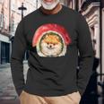 面白いtシャツ ポメラニアン 犬 イヌ 寿司 メンズ 犬好き グッズ かわいい おもしろ 面白い 服 ネタ 長袖Tシャツ 高齢者への贈り物