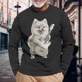 面白いtシャツ ポメラニアン 犬 ギター イヌ メンズ 犬好き グッズ かわいい おもしろ 面白い 服 ネタ 長袖tシャツ 長袖Tシャツ 高齢者への贈り物