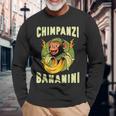 面白いモンキー・チンパンジーニ・バナニーニ・イタリアン・ブレインロット・ミーム 長袖Tシャツ 高齢者への贈り物