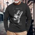 顕微鏡顕微鏡愛好家 レトロサイエンス微生物学 長袖Tシャツ 高齢者への贈り物