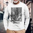 Albrecht Dürer Durer クリスチャンアート メランコリア ホワイト 長袖tシャツ 長袖Tシャツ 高齢者への贈り物
