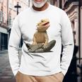 Bearded Dragon Youth Gecko Lizard Animal 長袖Tシャツ 高齢者への贈り物