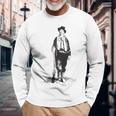 Billy Kid ガンスリンガー ガンファイターヒストリーワイルドウェストギフト 長袖Tシャツ 高齢者への贈り物