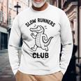 Crocodilelow Runners Club おもしろランニングマスコット 長袖tシャツ 長袖Tシャツ 高齢者への贈り物