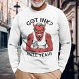 Got Ink Tattoo Devil Hell Yeah Inked Tattooist 長袖Tシャツ 高齢者への贈り物