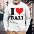 I Love Bali 長袖Tシャツ 高齢者への贈り物