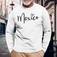 Love Mexico キュート ハート 誇り メキシコ人 愛 メキシコ 長袖tシャツ 長袖Tシャツ 高齢者への贈り物