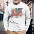 Talking Heads イエロー レトロ グラフィック 長袖Tシャツ 高齢者への贈り物