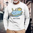 ウミウシ 海牛ealug イラスト ゆるい 簡単 おもしろ かわいい 動物 人気 海洋生物 長袖Tシャツ 高齢者への贈り物