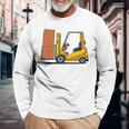 キッズ フォークリフト車両工事現場掘削機建設作業員 男の子 長袖Tシャツ 高齢者への贈り物