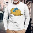 サングラスでかわいいポテチ リラックスポテチ 長袖Tシャツ 高齢者への贈り物