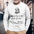 シェイクスピアの名言 長袖Tシャツ 高齢者への贈り物