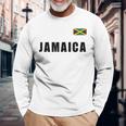 ジャマイカ カリブ海に浮かぶ小さな島国 長袖Tシャツ 高齢者への贈り物