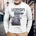 ジョン・レノン 平和な色調の肖像画 長袖Tシャツ 高齢者への贈り物