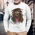 ドレッド ヒップホップ レゲエ 動物 ナマケモノ 長袖Tシャツ 高齢者への贈り物
