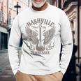 ナッシュビル テネシー ギター カントリーミュージック シティ レディース メンズ キッズ 長袖Tシャツ 高齢者への贈り物