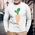ニンジン コスチューム 野菜 カーニバル コスチューム ビーガン Carrot Costume 長袖Tシャツ 高齢者への贈り物