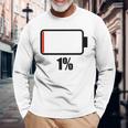 バッテリー1シャツ残り1バッテリーデッドシャツのバッテリー残量が少なくなりました。 長袖Tシャツ 高齢者への贈り物