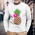 パイナップル コスチューム フルーツ コスチューム フルーツ ハワイ Pineapple 長袖Tシャツ 高齢者への贈り物