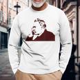 フリードリヒ・ニーチェステンシル 長袖Tシャツ 高齢者への贈り物