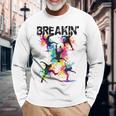 ブレイキン 面白いtシャツ ブレイクダンス おもしろtシャツ ダンス メンズ 文字入り おもしろ おもしろい 長袖Tシャツ 高齢者への贈り物