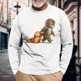 モンキーパンチ ベビー マカク リトルパンチ ビッグ キュート ラブ ぬいぐるみ 長袖Tシャツ 高齢者への贈り物