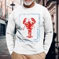 ヴィンテージレッドロブスター 長袖Tシャツ 高齢者への贈り物