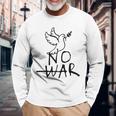 不戦の鳩 世界平和の象徴 ホープ・ハーモニー・フェスティバル No War Dove Of Wolrd Peace 長袖tシャツ 長袖Tシャツ 高齢者への贈り物