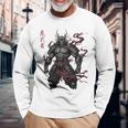 侍戦士 鬼 ダークファンタジー 日本漫画 長袖Tシャツ 高齢者への贈り物