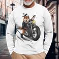 柴犬 いばけん 犬 バイク バイカー 長袖tシャツ 長袖Tシャツ 高齢者への贈り物