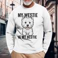 私のウェスティは私のベスティー 長袖Tシャツ 高齢者への贈り物