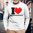 私は歯科矯正が大好きです 長袖Tシャツ 高齢者への贈り物