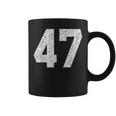 47 ジャージユニフォーム バーシティ スポーツ番号 47歳の誕生日 コーヒーマグ